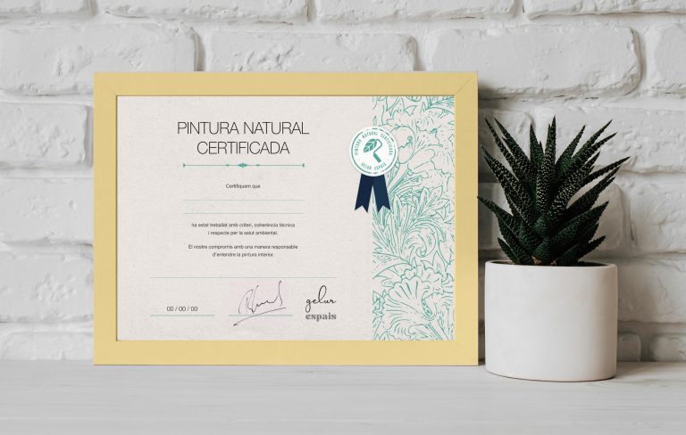 Diploma Pintura Natural Certificada — Gelur Espais